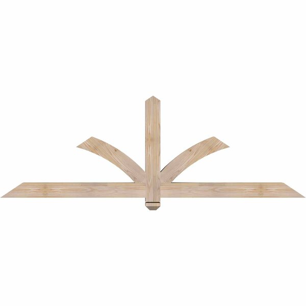 Ekena Millwork Redmond Smooth Timber Gable Bracket, Douglas Fir, 72"W x 24"H x 3 1/2"D x 3 1/2"F, 8/12 Pitch GBW072X24X0404RED00SDF - main